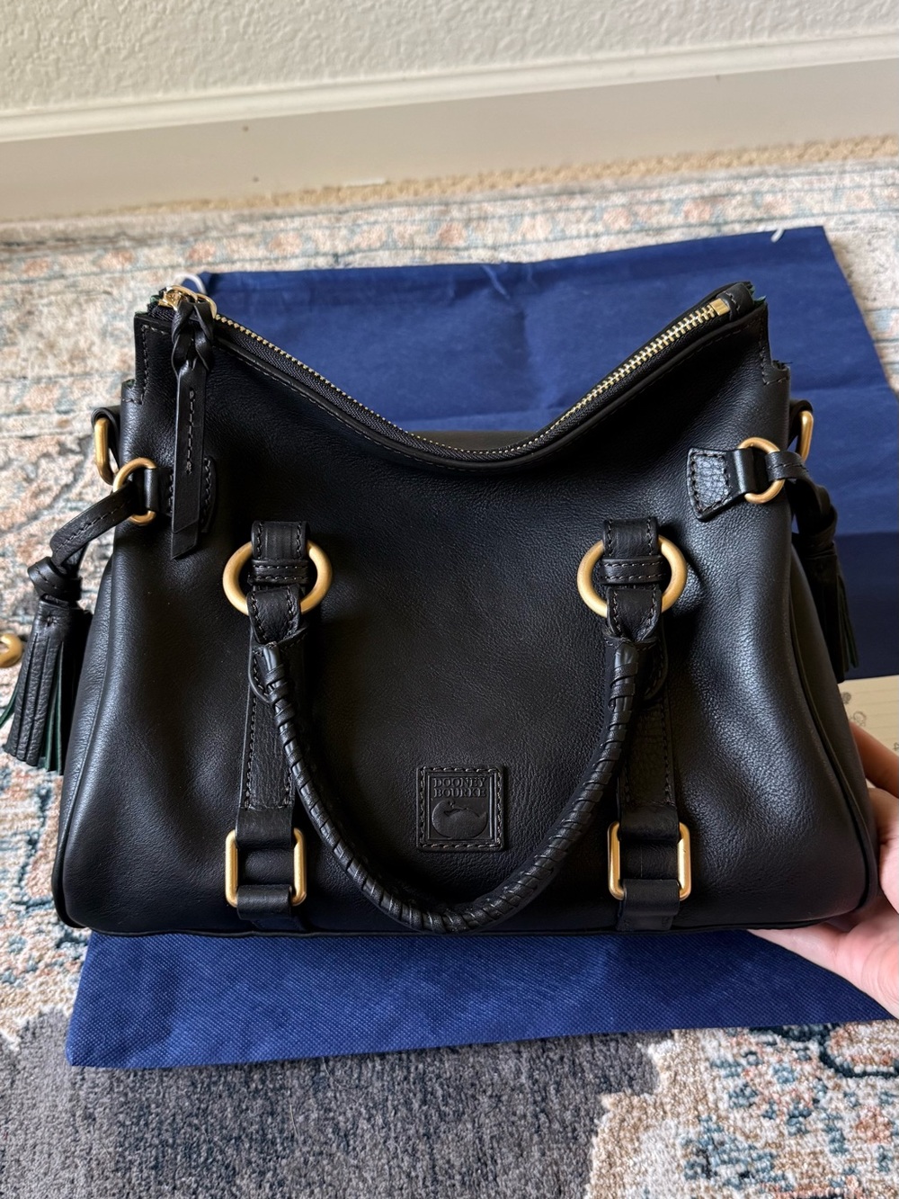 Dooney & Bourke Florentine Satchel in Black Black - Picture 2 of 15